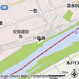 愛知県豊川市当古町一色前周辺の地図