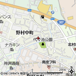 大阪府枚方市野村中町周辺の地図