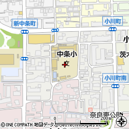 大阪府茨木市新中条町7周辺の地図
