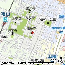 兵庫県姫路市飾磨区亀山周辺の地図