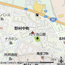 大阪府枚方市野村中町24-20周辺の地図