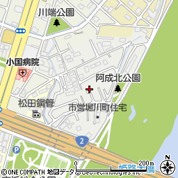 兵庫県姫路市飾磨区阿成周辺の地図