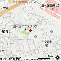 大阪府枚方市星丘周辺の地図