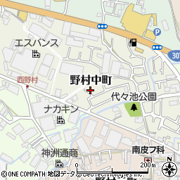 大阪府枚方市野村中町19-11周辺の地図