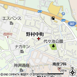 大阪府枚方市野村中町19-7周辺の地図