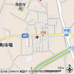 兵庫県たつの市揖保川町市場197周辺の地図