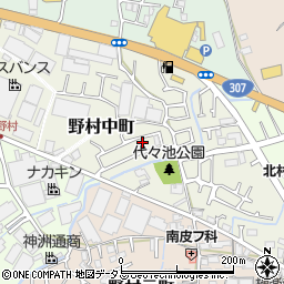大阪府枚方市野村中町24-12周辺の地図