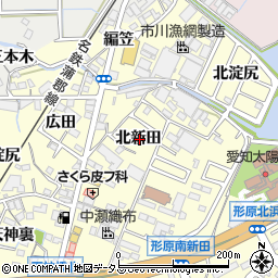 愛知県蒲郡市形原町北新田周辺の地図