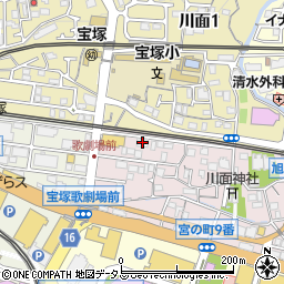 アンジュ宝塚周辺の地図