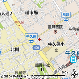 愛知県豊川市牛久保町常盤69-1周辺の地図