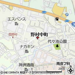 大阪府枚方市野村中町19-12周辺の地図