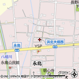 静岡県浜松市浜名区永島1150周辺の地図