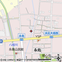 静岡県浜松市浜名区永島1233周辺の地図