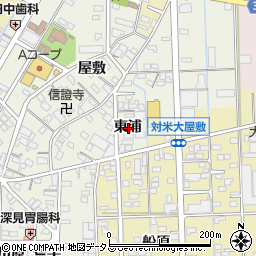 愛知県西尾市一色町前野東浦周辺の地図