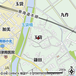 愛知県豊川市御津町下佐脇玉袋周辺の地図