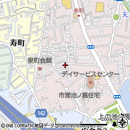 兵庫県宝塚市泉町8周辺の地図
