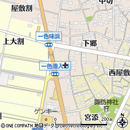 愛知県西尾市一色町味浜上長割12-1周辺の地図