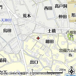 愛知県蒲郡市形原町細田47周辺の地図