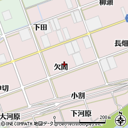 愛知県豊川市当古町欠間周辺の地図