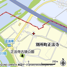 兵庫県三木市別所町正法寺268周辺の地図