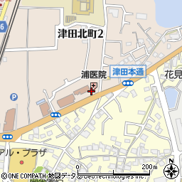浦医院周辺の地図