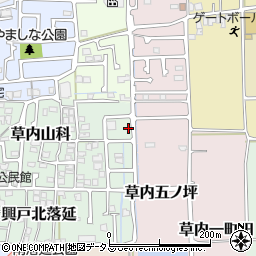 京都府京田辺市草内山科54-16周辺の地図