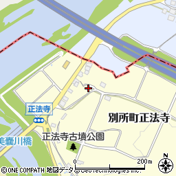 兵庫県三木市別所町正法寺275周辺の地図