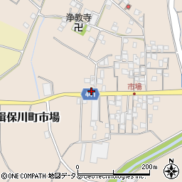 兵庫県たつの市揖保川町市場409-1周辺の地図