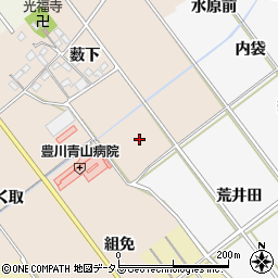 愛知県豊川市西島町中井周辺の地図