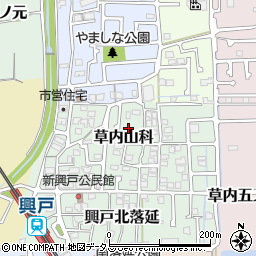 京都府京田辺市草内山科30周辺の地図