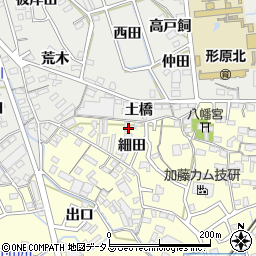 愛知県蒲郡市形原町細田38周辺の地図