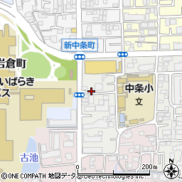 名鉄協商茨木新中条町駐車場周辺の地図