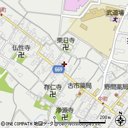 三重県津市芸濃町椋本605周辺の地図