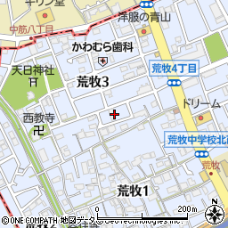 兵庫県伊丹市荒牧3丁目10周辺の地図