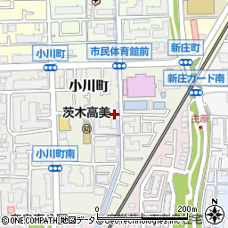 大阪府茨木市小川町周辺の地図