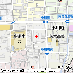 大阪府茨木市新中条町8周辺の地図