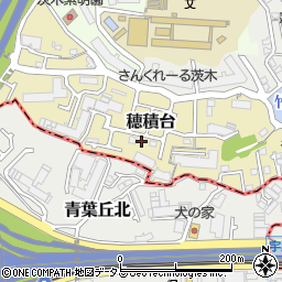 大阪府茨木市穂積台8-37周辺の地図