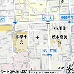 大阪府茨木市新中条町8-19周辺の地図