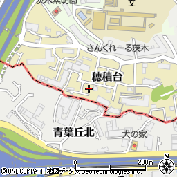 大阪府茨木市穂積台8周辺の地図
