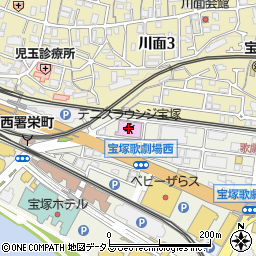 テニスラウンジ宝塚周辺の地図
