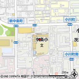 茨木市立中条小学校周辺の地図