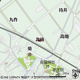 愛知県豊川市御津町下佐脇北浦周辺の地図