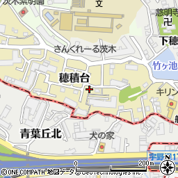 大阪府茨木市穂積台3-24周辺の地図