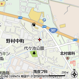大阪府枚方市野村中町23-6周辺の地図