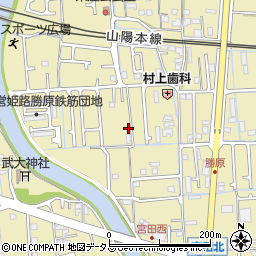 兵庫県姫路市勝原区宮田308周辺の地図
