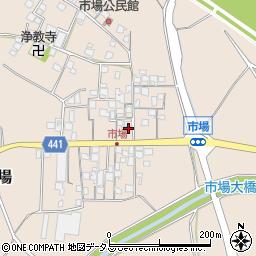 兵庫県たつの市揖保川町市場444周辺の地図