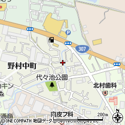 大阪府枚方市野村中町23-7周辺の地図