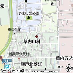 京都府京田辺市草内山科33周辺の地図