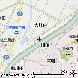 愛知県西尾市吉良町荻原大貝戸43-1周辺の地図