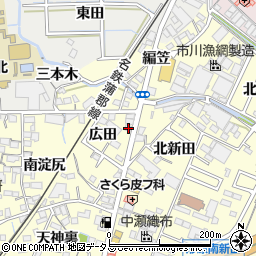 愛知県蒲郡市形原町広田3周辺の地図